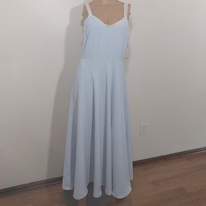 Philosophy Blue Crochet Spaghetti Strap Dress